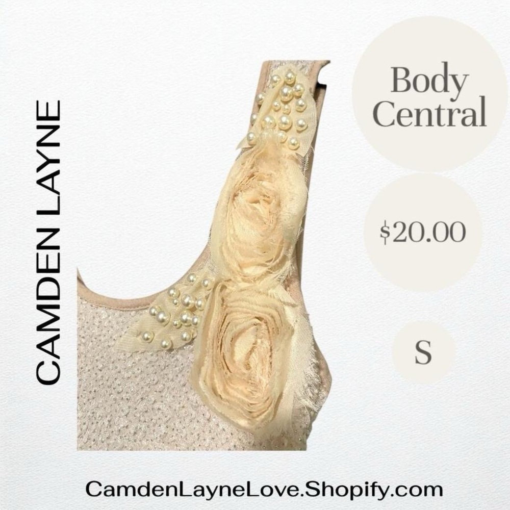 Body Central Cream Sleeveless Dress - Picture 3 of 7